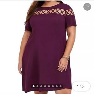 Torrid 3 challis trapeze dress